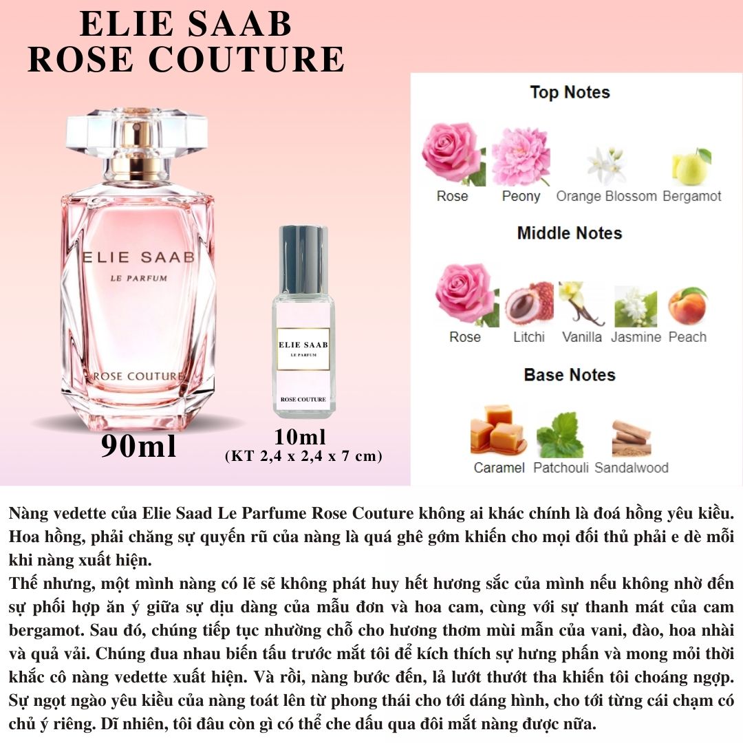 Nước hoa Nữ - Elie Saab Le Parfum Rose Couture