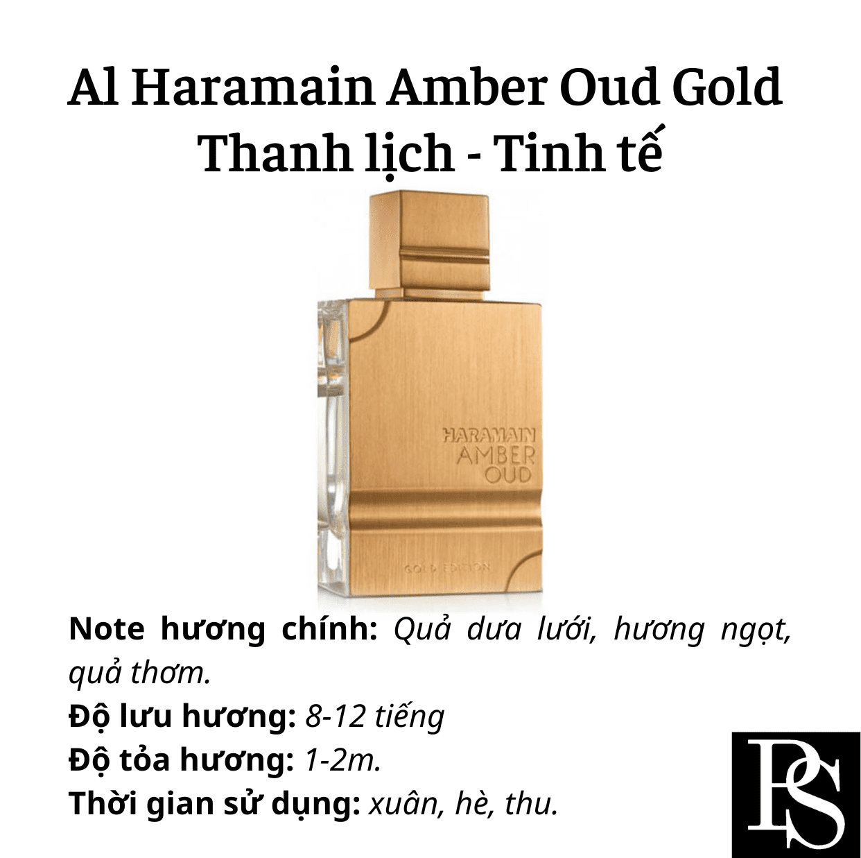 Nước hoa Nữ - Al Haramain Amber Oud Gold Edition