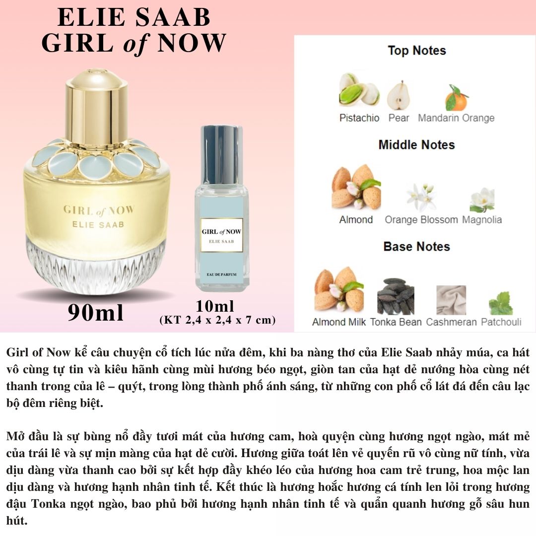 Nước hoa Nữ - Elie Saab Girl Of Now EDP