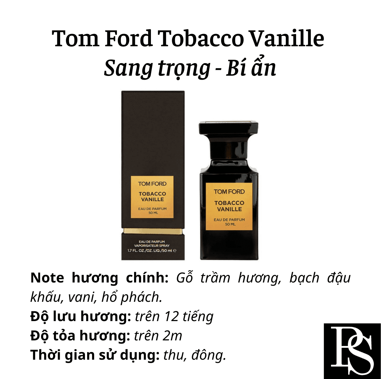 Nước hoa Niche - Tom Ford Tobacco Vanille EDP