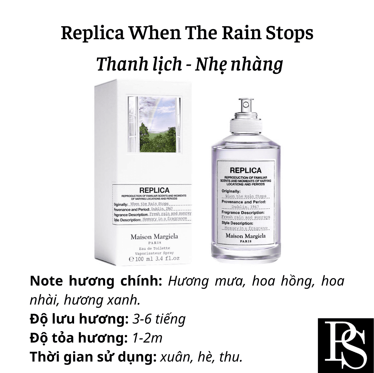 Nước hoa Niche - Maison Martin Margiela Replica When the Rain Stops EDT