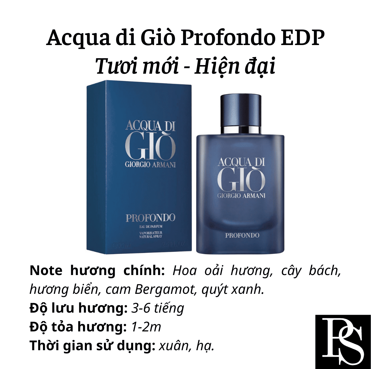 Nước hoa Nam - Giorgio Armani Acqua di Giò Profondo