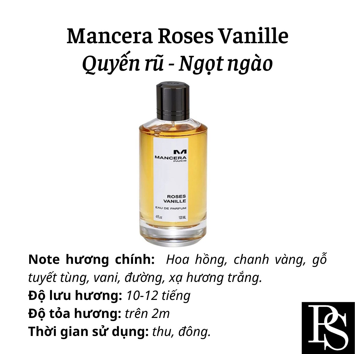 Nước hoa Niche - Mancera Roses Vanille