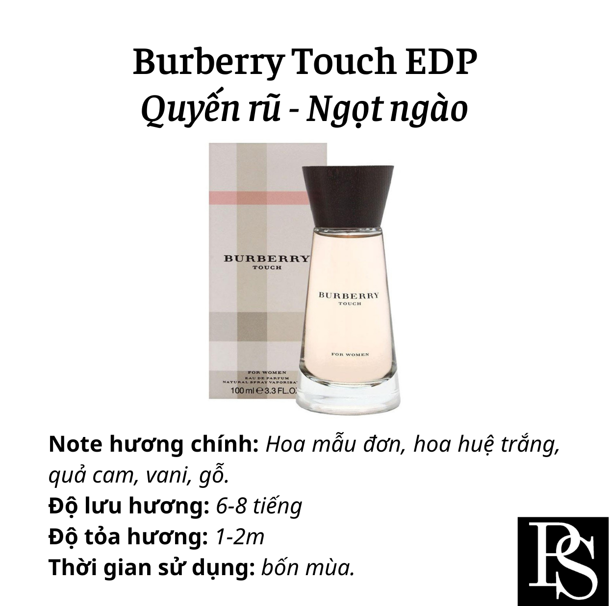 Nước hoa Nữ - Burberry Touch EDP