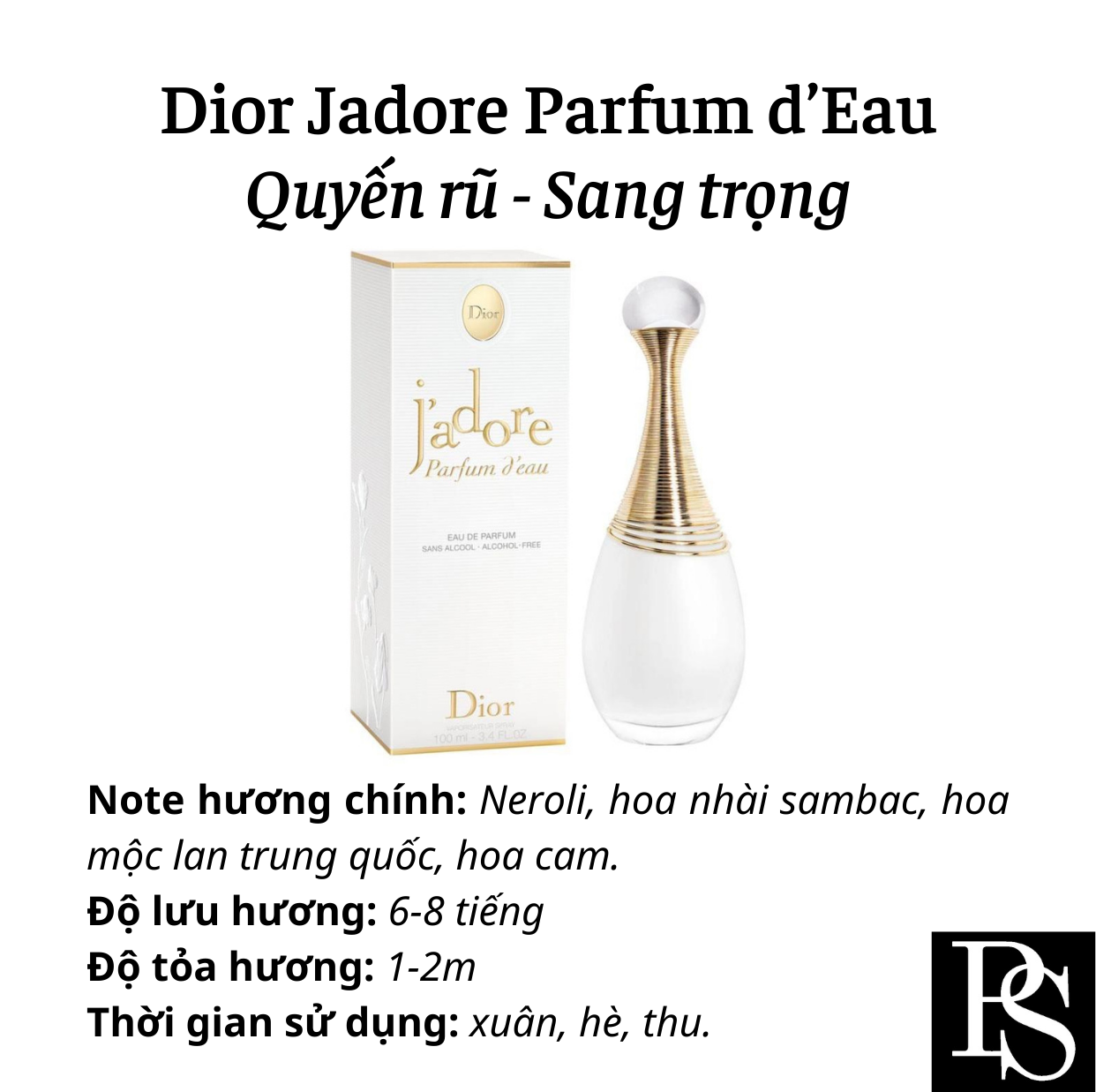 Nước hoa Nữ - Dior Jadore Parfum d’Eau