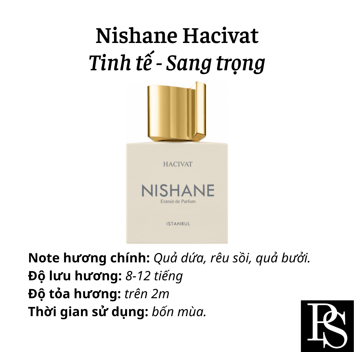 Nước hoa Niche - Nishane Hacivat Extrait De Parfum