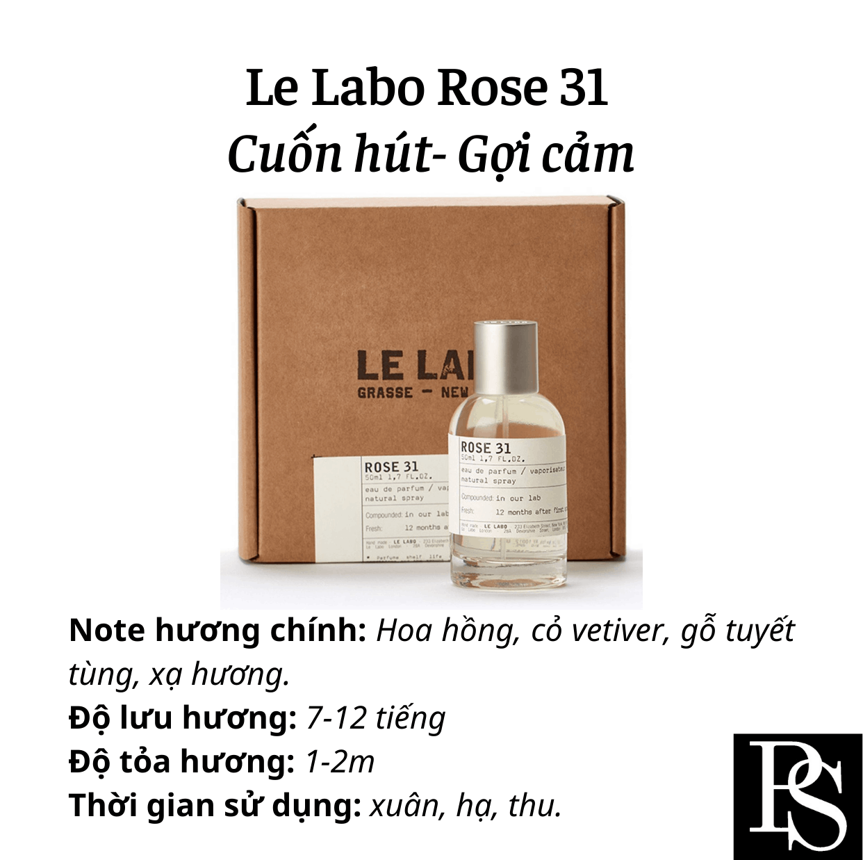 Nước hoa Niche - Le Labo Rose 31
