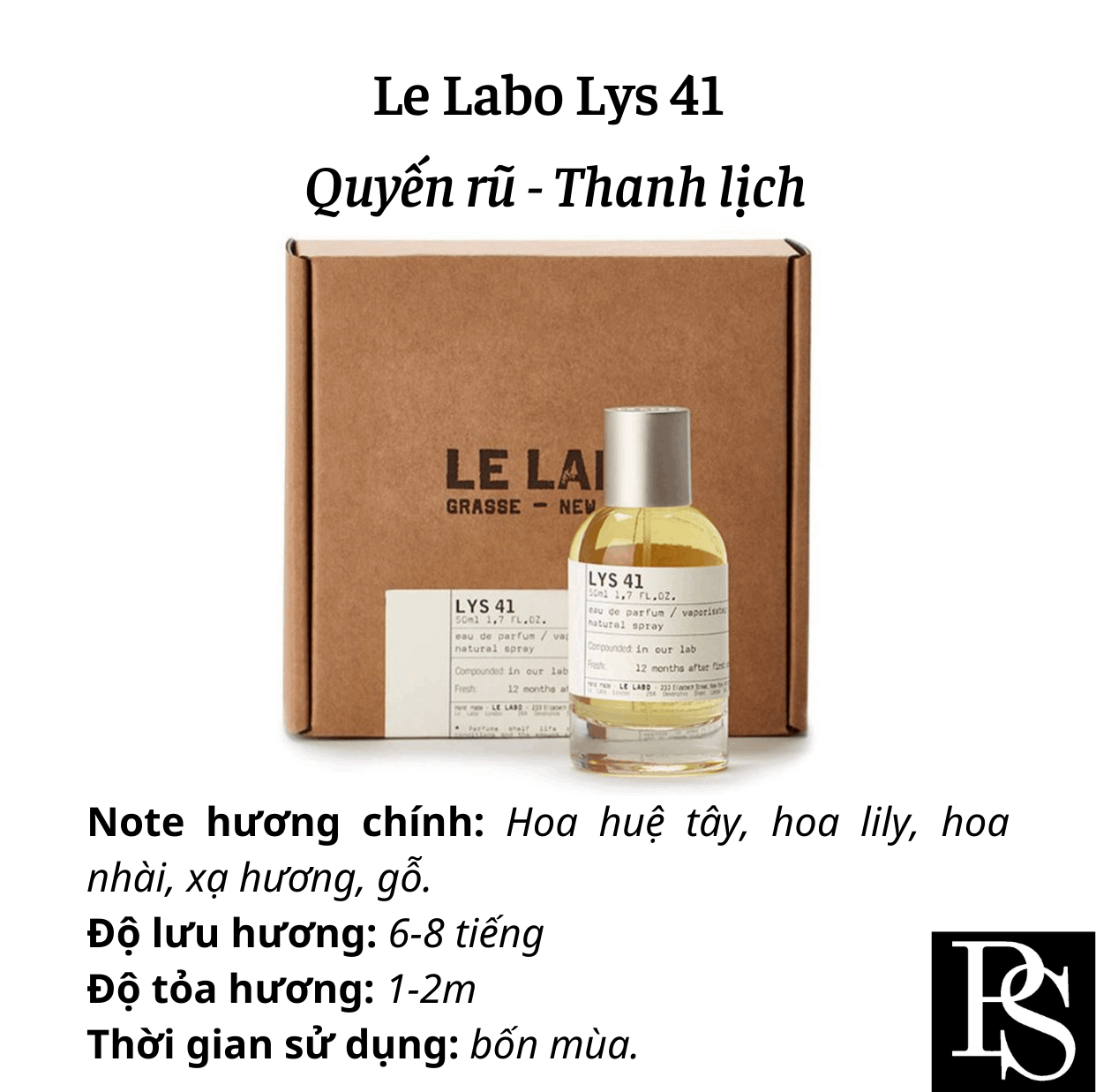 Nước hoa Niche - Le Labo Lys 41