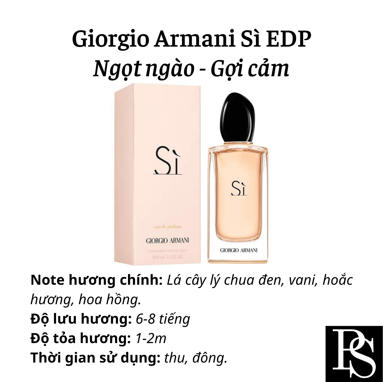 Nước hoa Nữ - Giorgio Armani Sì EDP