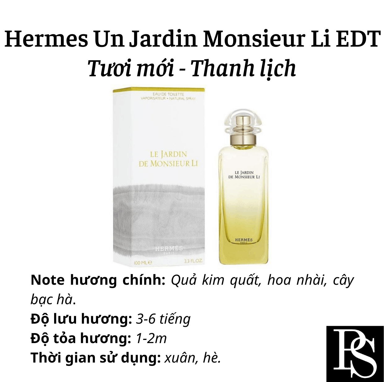 Nước hoa Nữ - Hermes Jardin De Monsieur Li