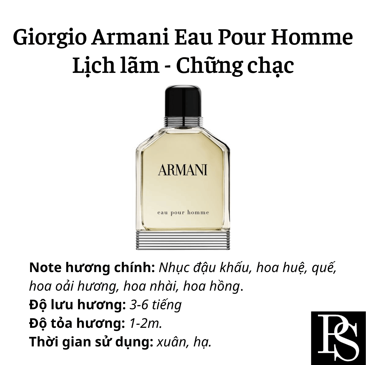 Nước hoa Nam - Giorgio Armani Armani Eau Pour Homme