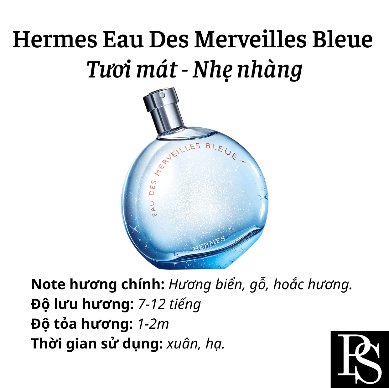 Nước hoa Nữ - Hermes Eau Des Merveilles Bleue EDT