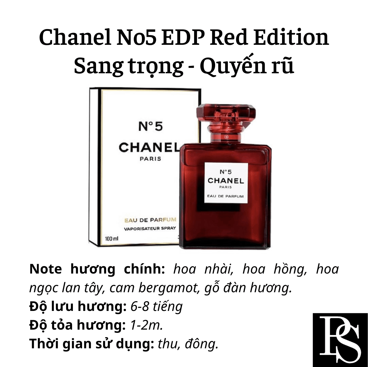 Nước hoa Nữ - Chanel No5 Red