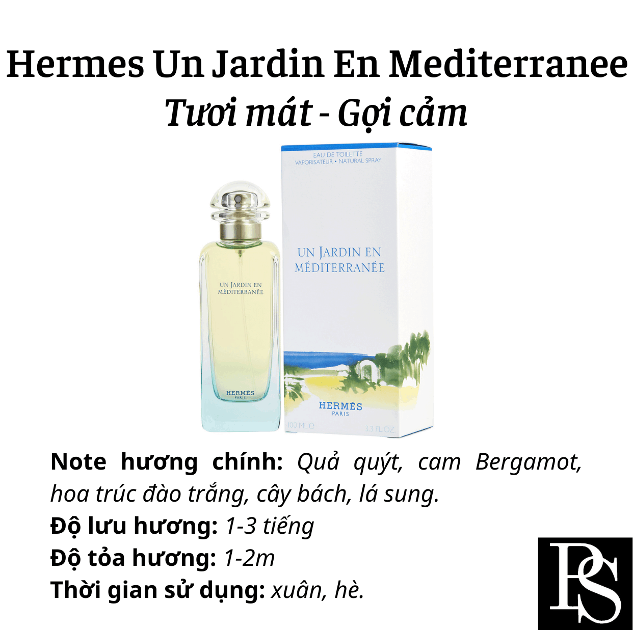 Nước hoa Nữ - Hermes Un Jardin En Mediterranee EDT