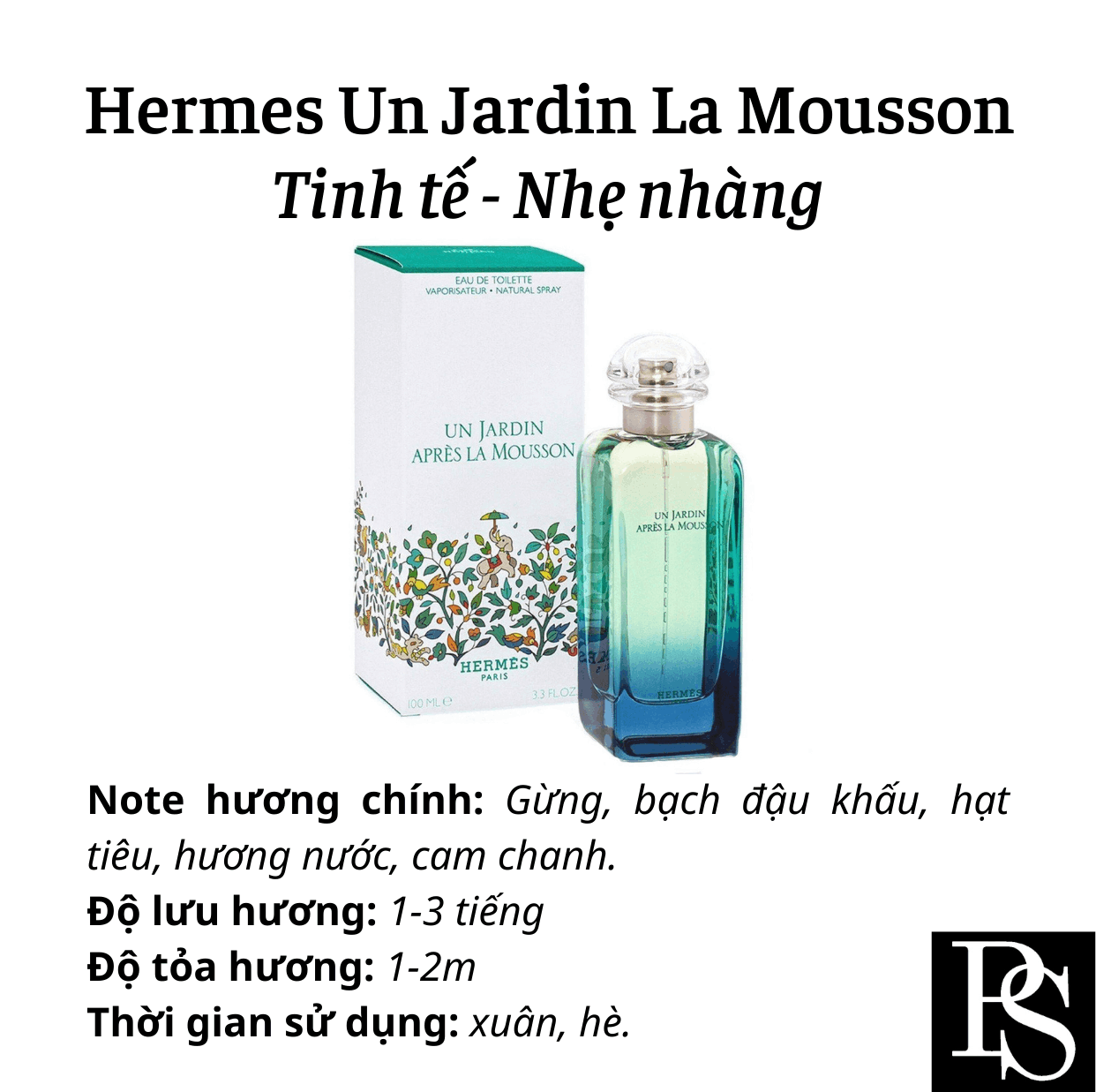 Nước hoa Nữ - Hermes Un Jardin Apres la Mousson EDT