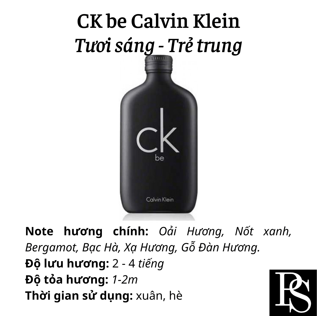 Nước hoa Nam - Calvin Klein CK Be EDT 100ML