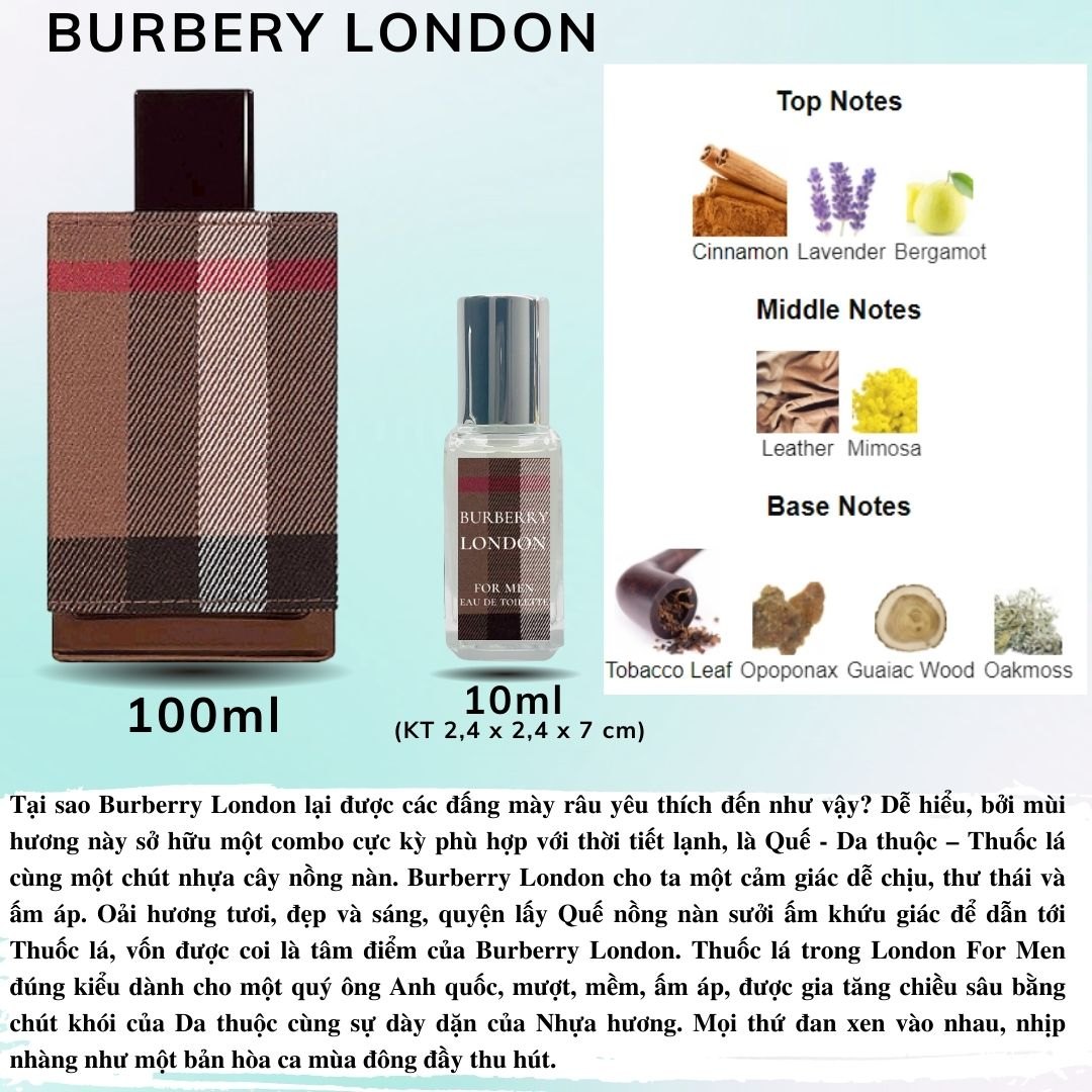 Nước hoa Nam - Burberry London For Men EDT