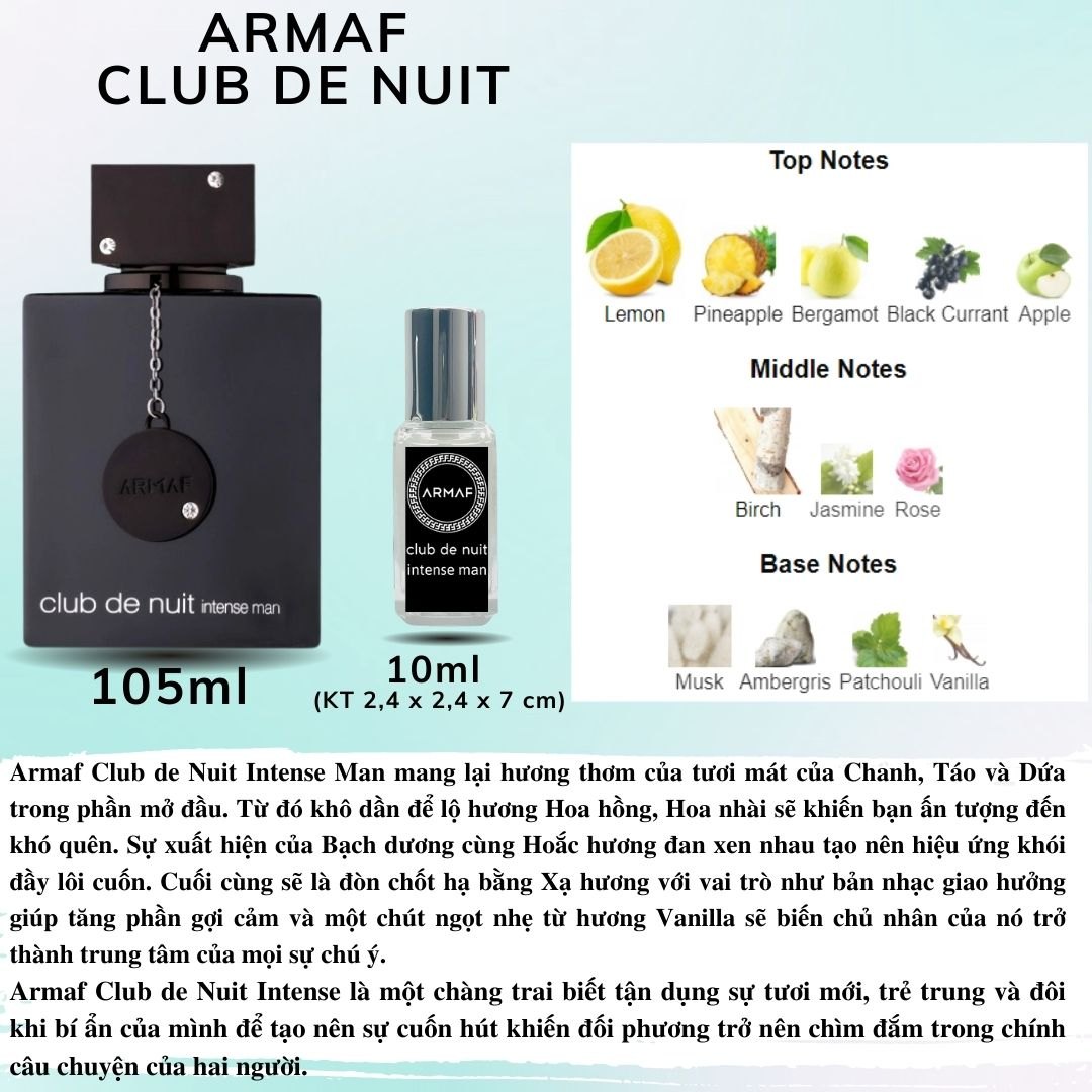 Nước hoa Nam - Armaf Club de Nuit Intense Man