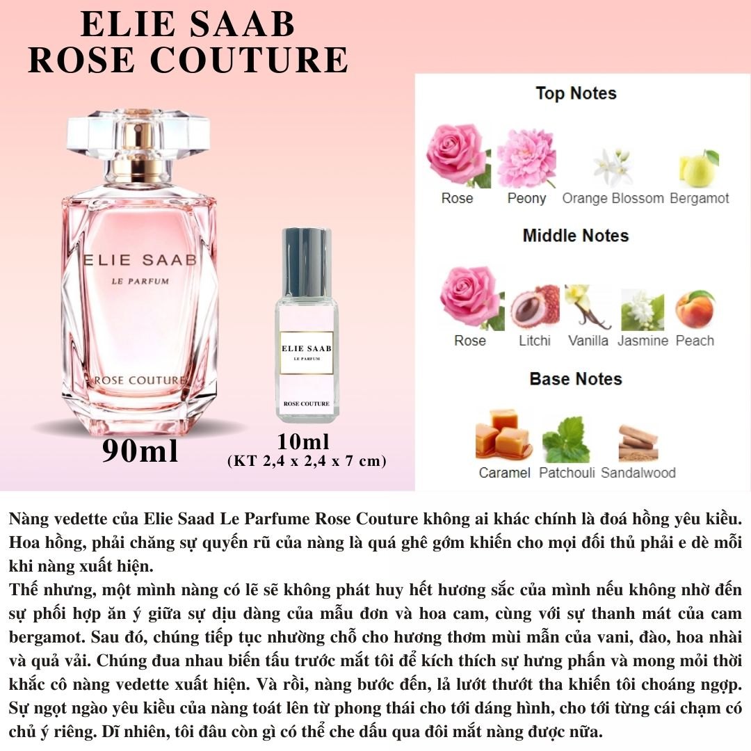 Nước hoa Nữ - Elie Saab Le Parfum Rose Couture