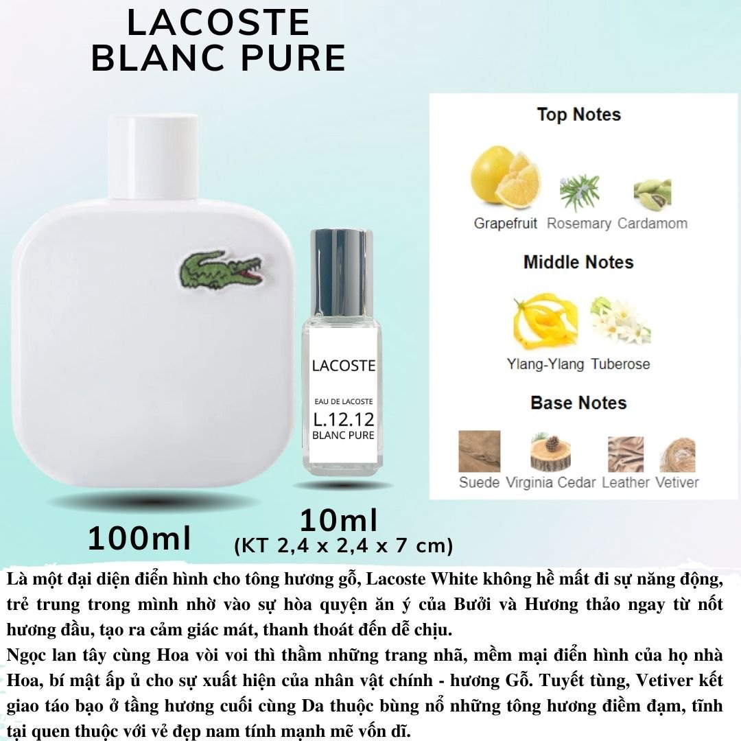 Nước hoa Nam - Lacoste L.12.12. White