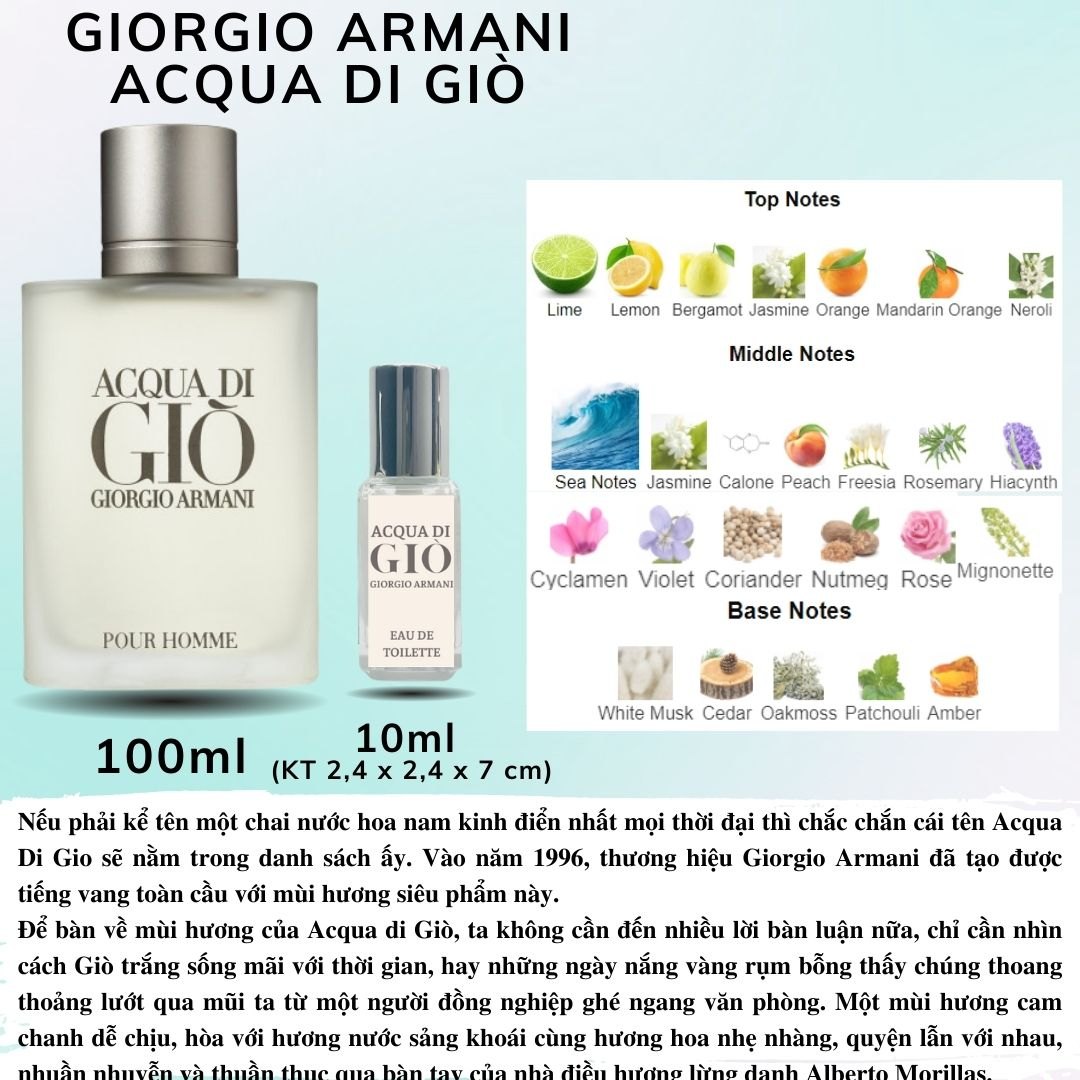 Giorgio Armani Collection - Chiết 10ml