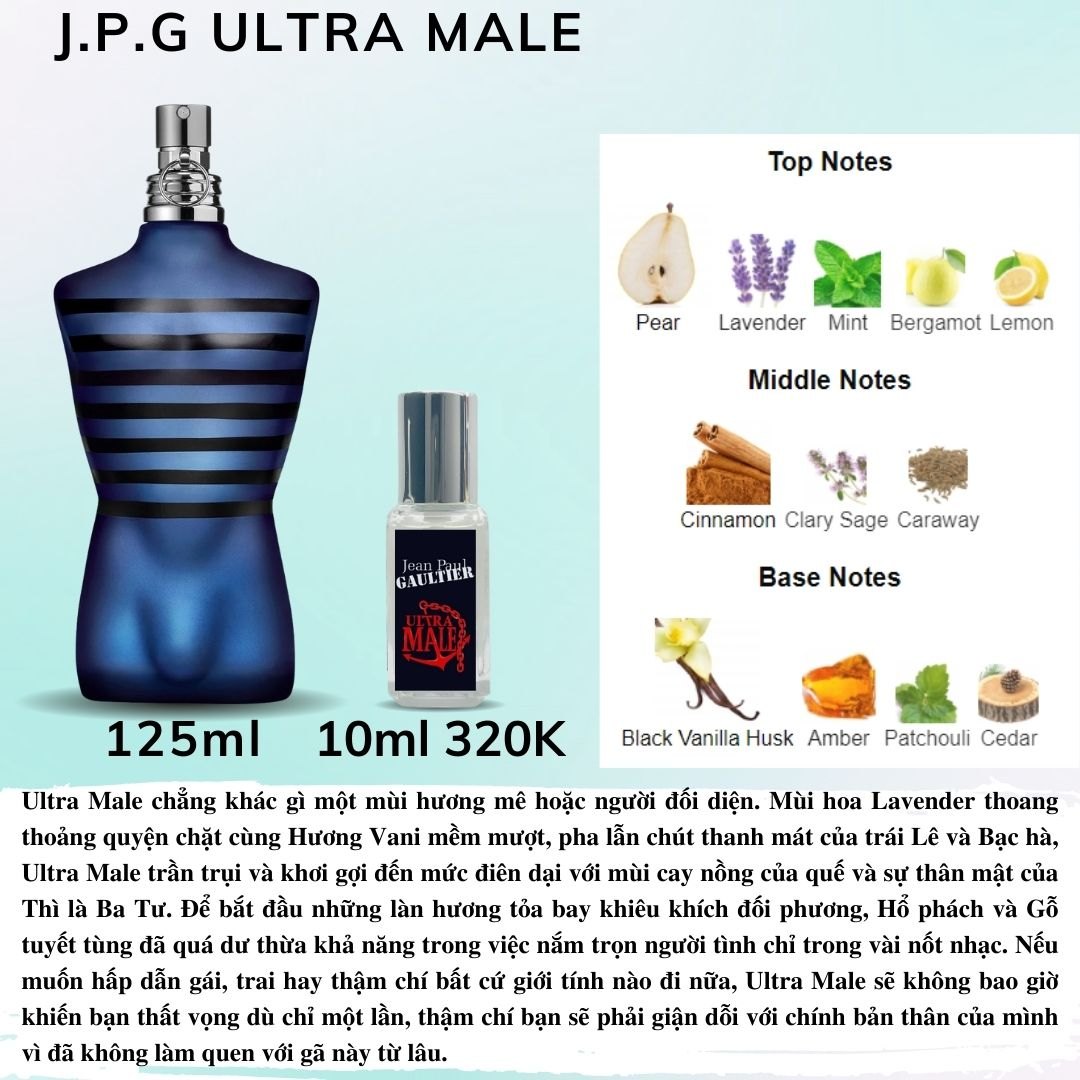 Nước hoa Nam - Jean Paul Gaultier Ultra Male EDT