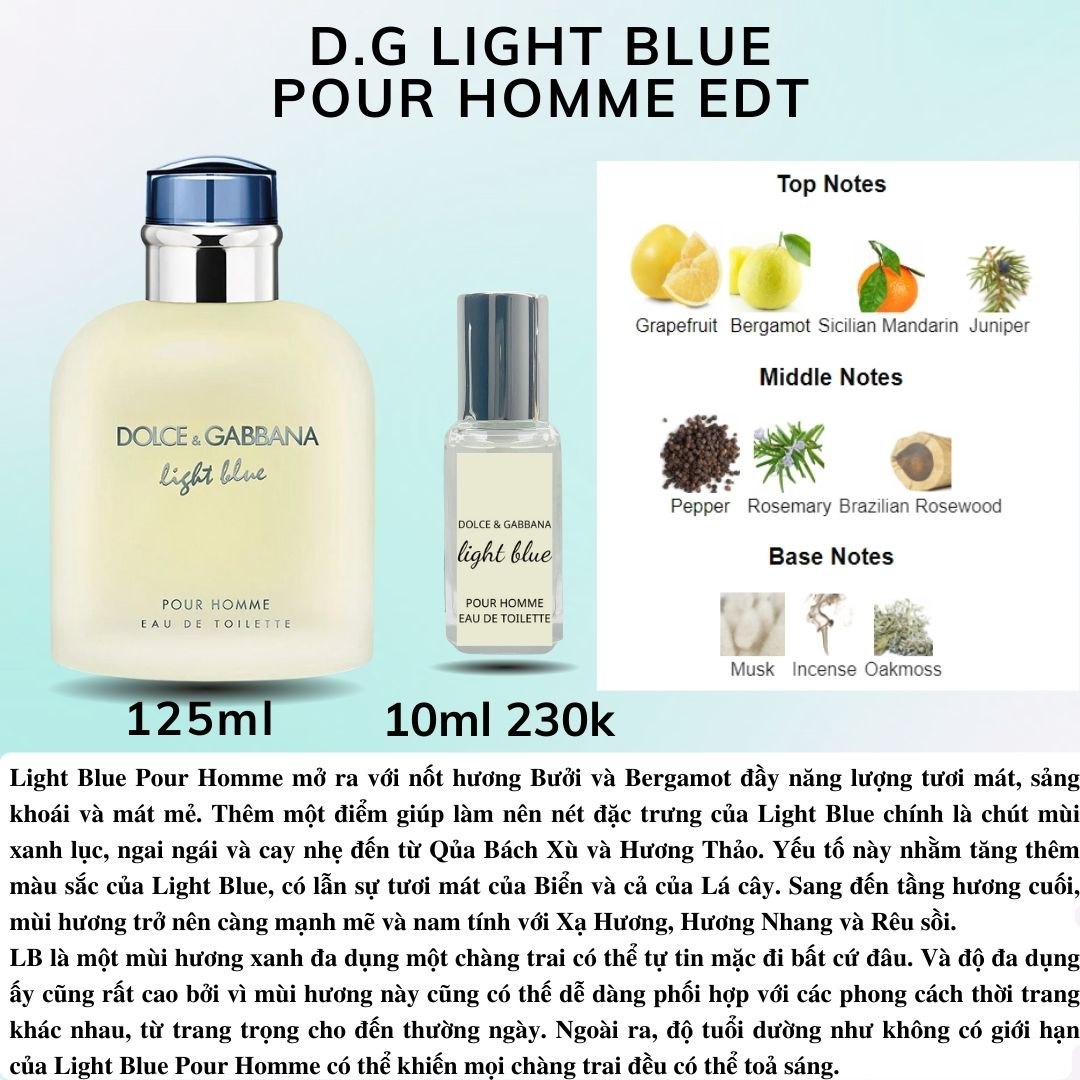 Nước hoa Nam - DG Light Blue EDT