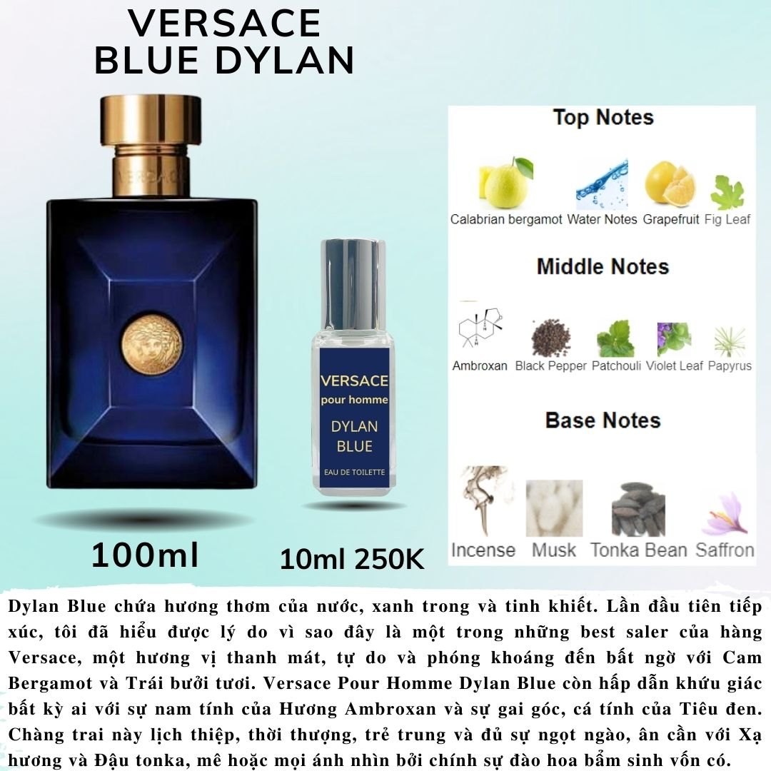 Nước hoa Nam - Versace Blue Dylan Pour Homme EDT