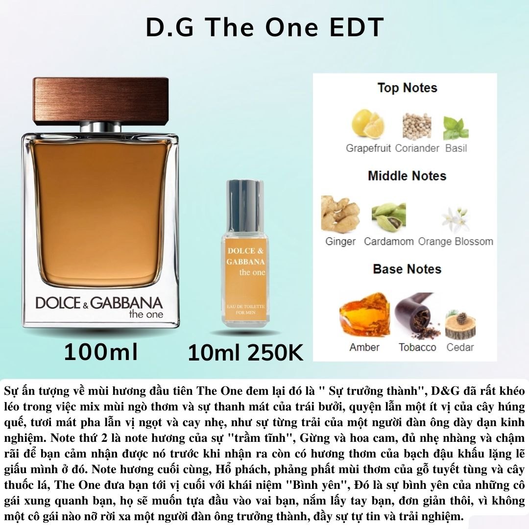 Nước hoa Nam - DG The One EDT