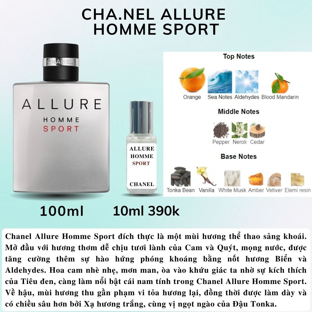 Nước hoa Nam - Chanel Allure Homme Sport EDT