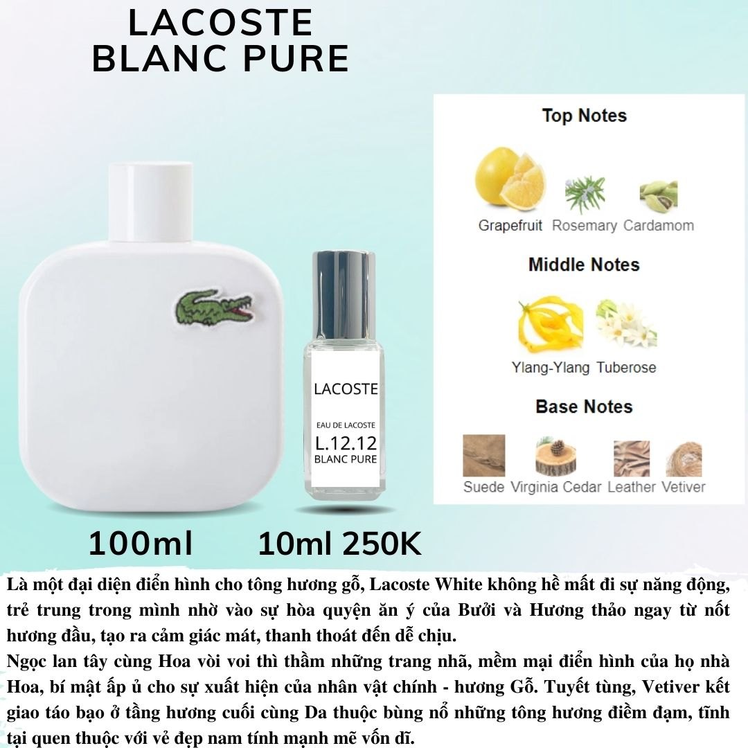 Nước hoa Nam - Lacoste L.12.12. White