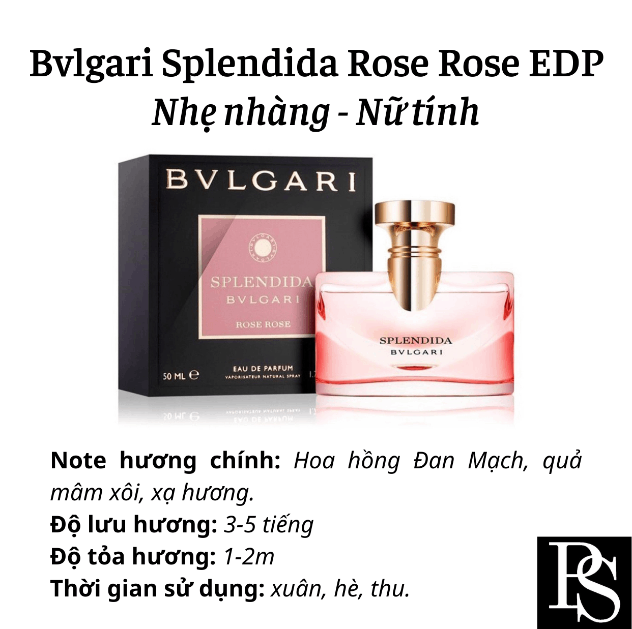 Nước hoa Nữ - Bvlgari Splendida Rose Rose EDP