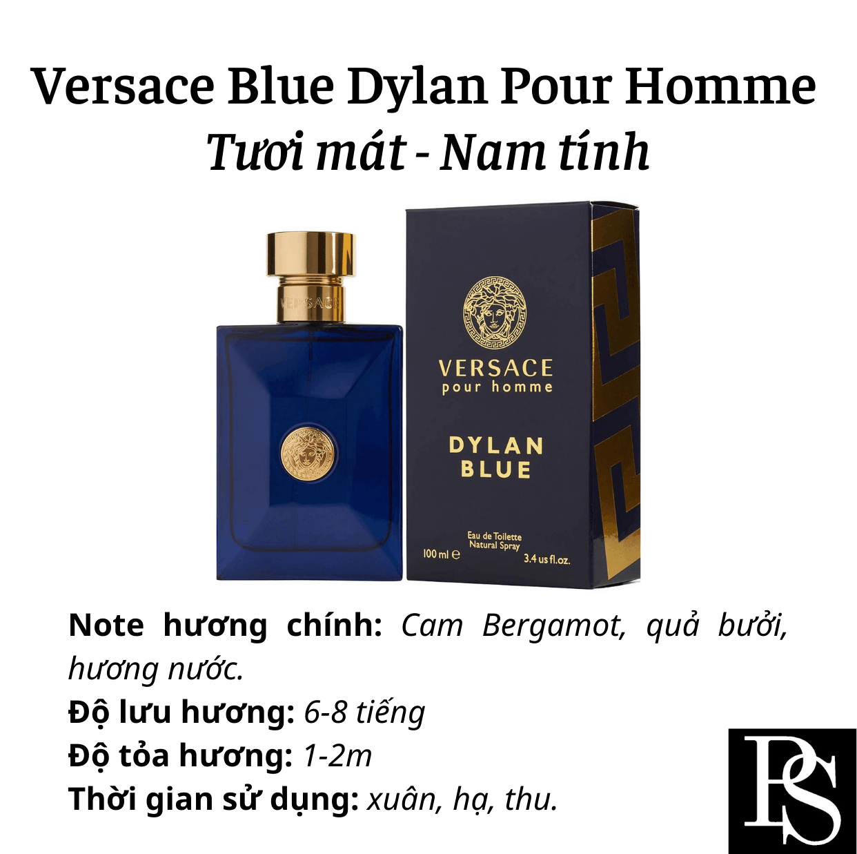 Nước hoa Nam - Versace Blue Dylan Pour Homme EDT