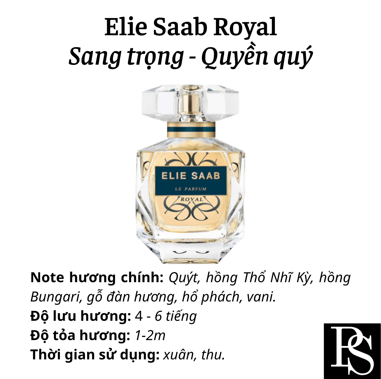 Nước hoa Nữ - Elie Saab Le Parfum Royal