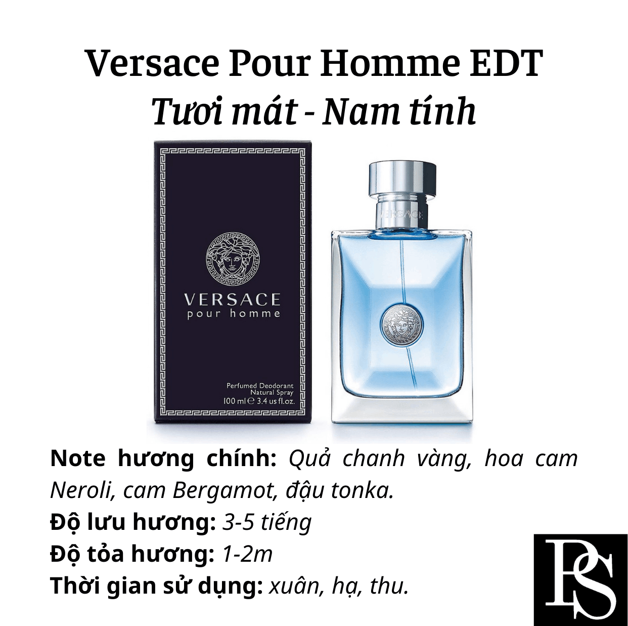 Nước hoa Nam - Versace Pour Homme EDT