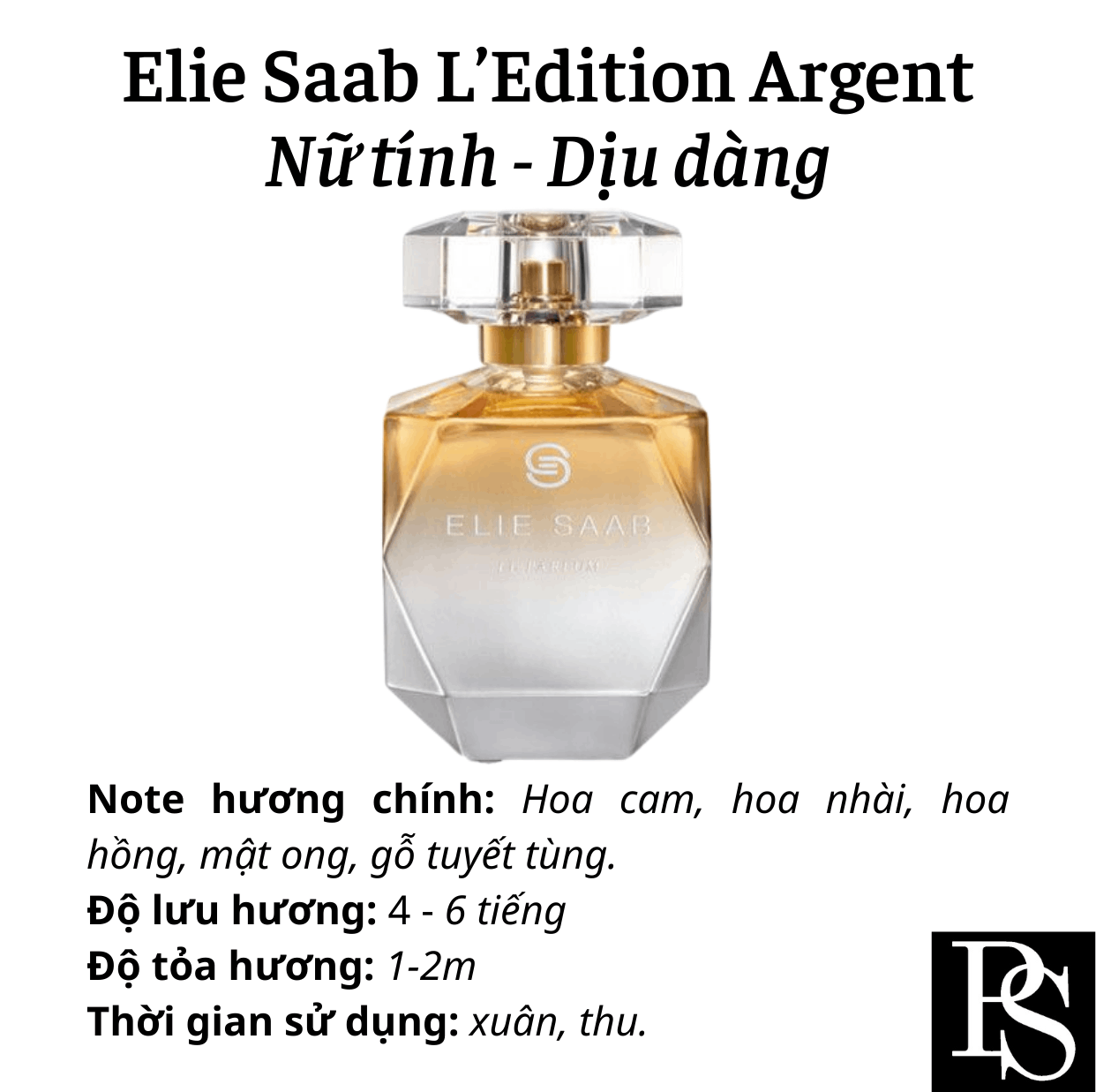 Nước hoa Nữ - Elie Saab Le Parfum L’Edition Argent