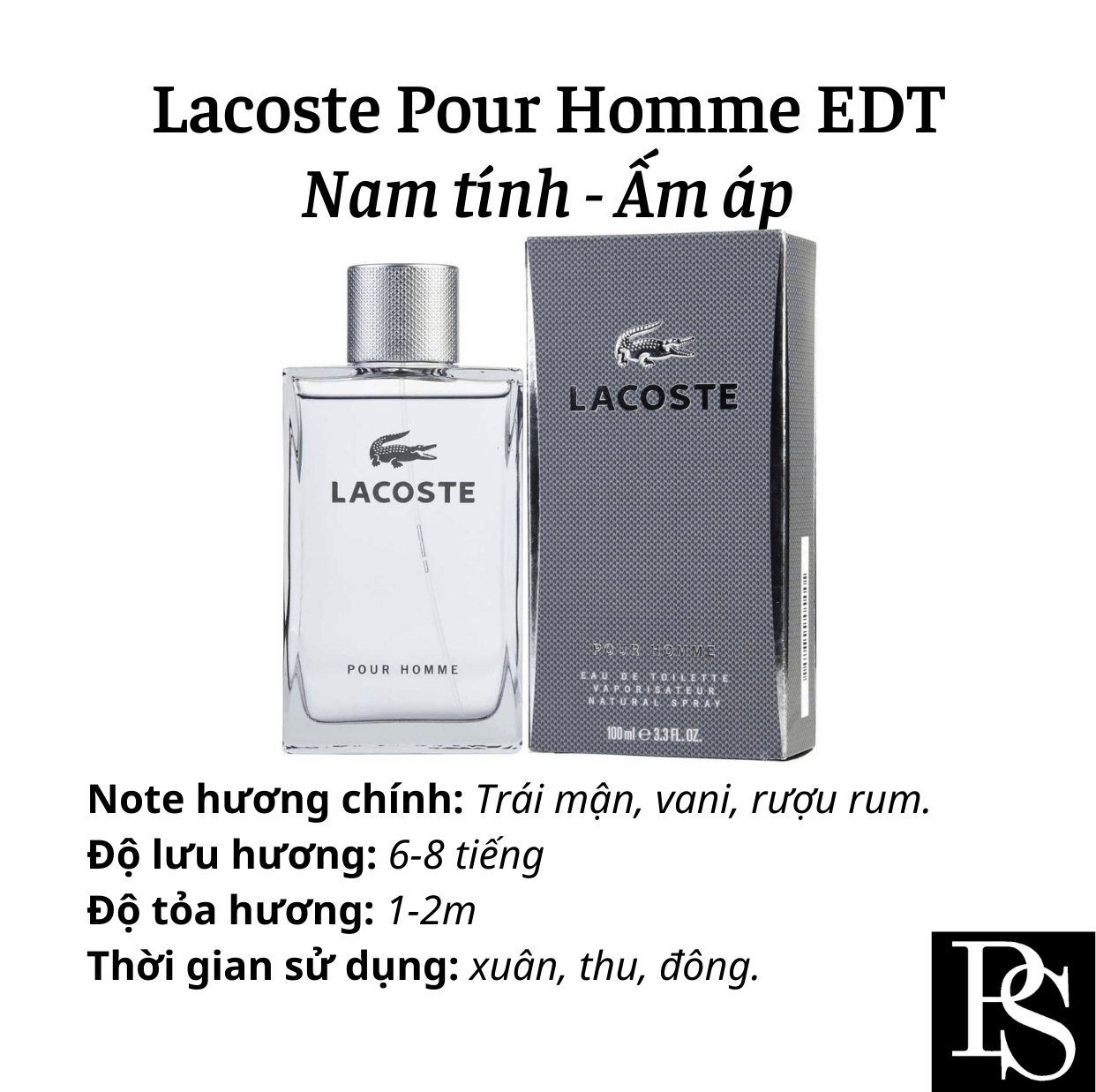 Nước hoa Nam - Lacoste Pour Homme EDT