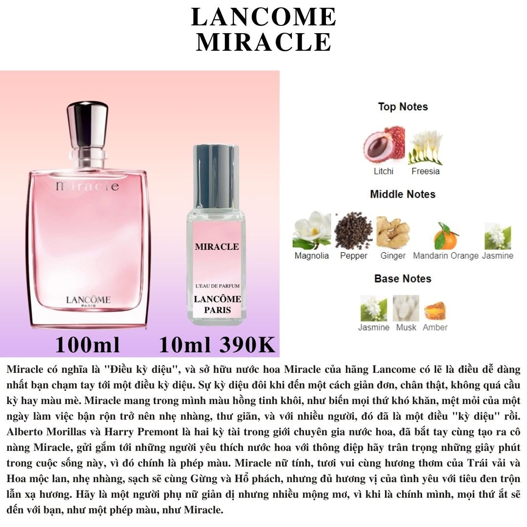 Nước hoa Nữ - Lancome Miracle EDP