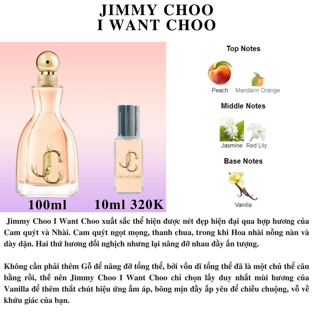 Nước hoa Nữ - Jimmy Choo I Want Choo EDP