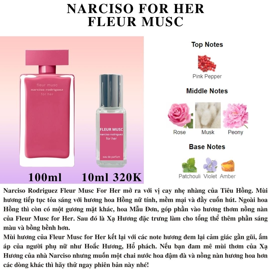 Nước hoa Nữ - Narciso Rodriguez Narciso For Her Fleur Musc