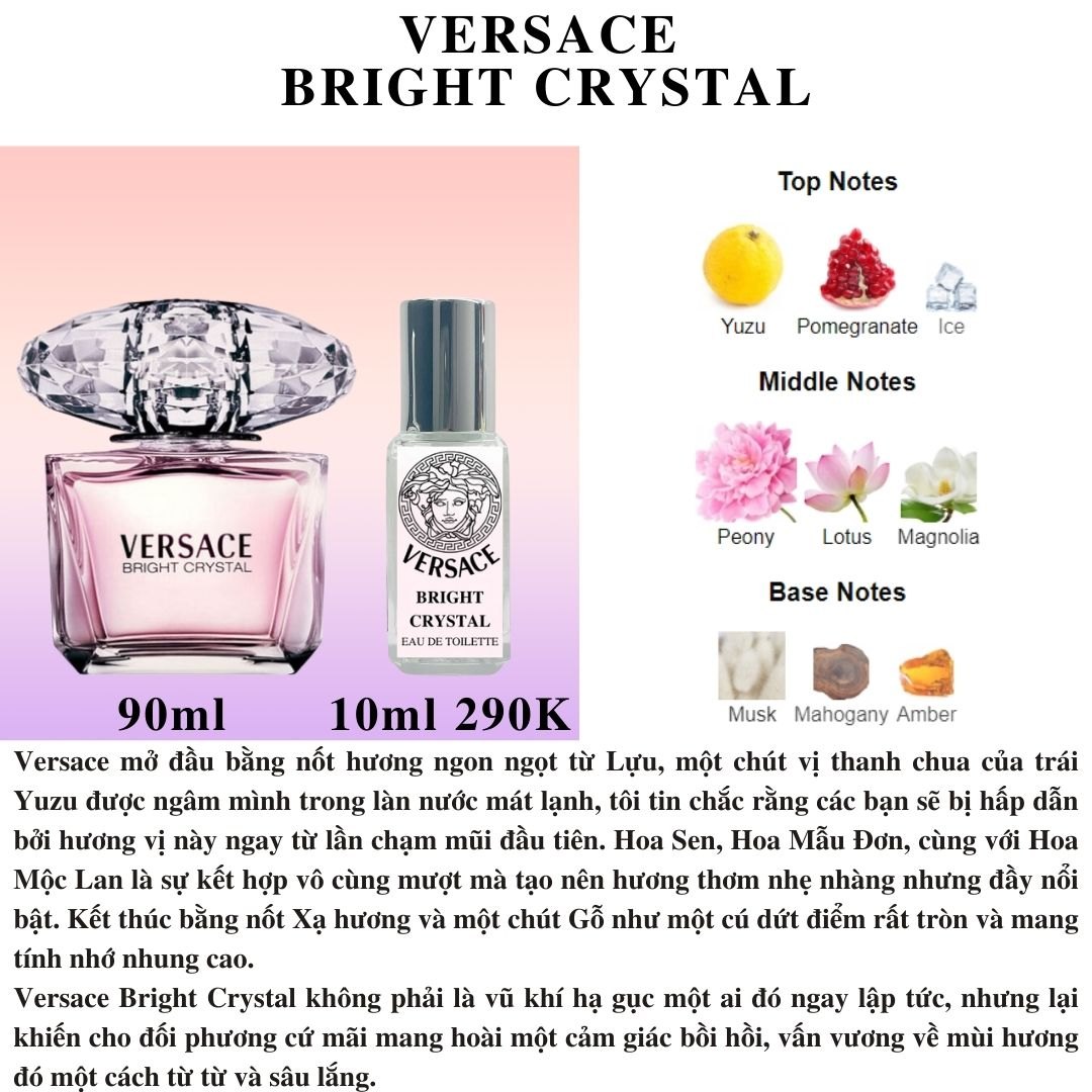 Nước hoa Nữ - Versace Bright Crystal EDT