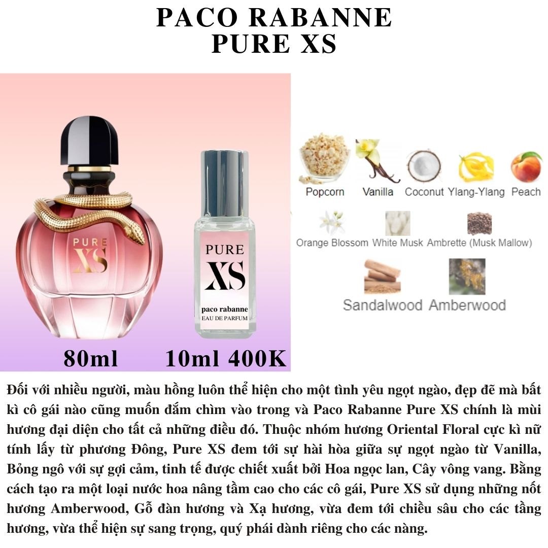 Nước hoa Nữ - Paco Rabanne Pure XS For Her