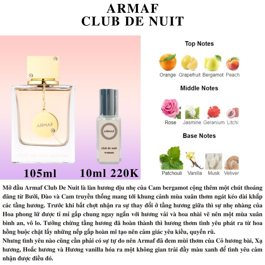 Nước hoa Nữ - Armaf Club de Nuit Woman EDP