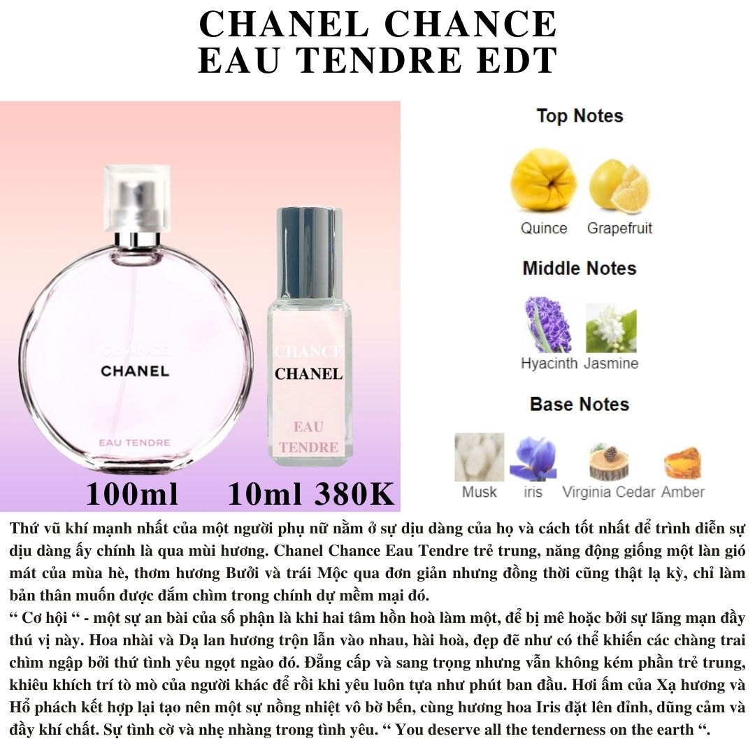 Nước hoa Nữ - Chanel Chance Eau Tendre EDT