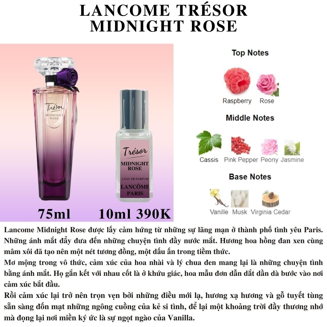 Nước hoa Nữ - Lancome Tresor Midnight Rose EDP