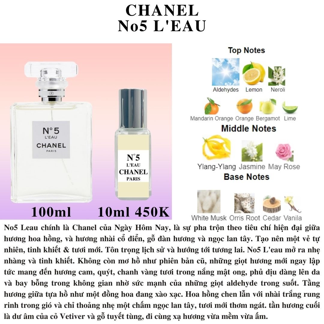 Nước hoa Nữ - Chanel No5 L'eau EDT