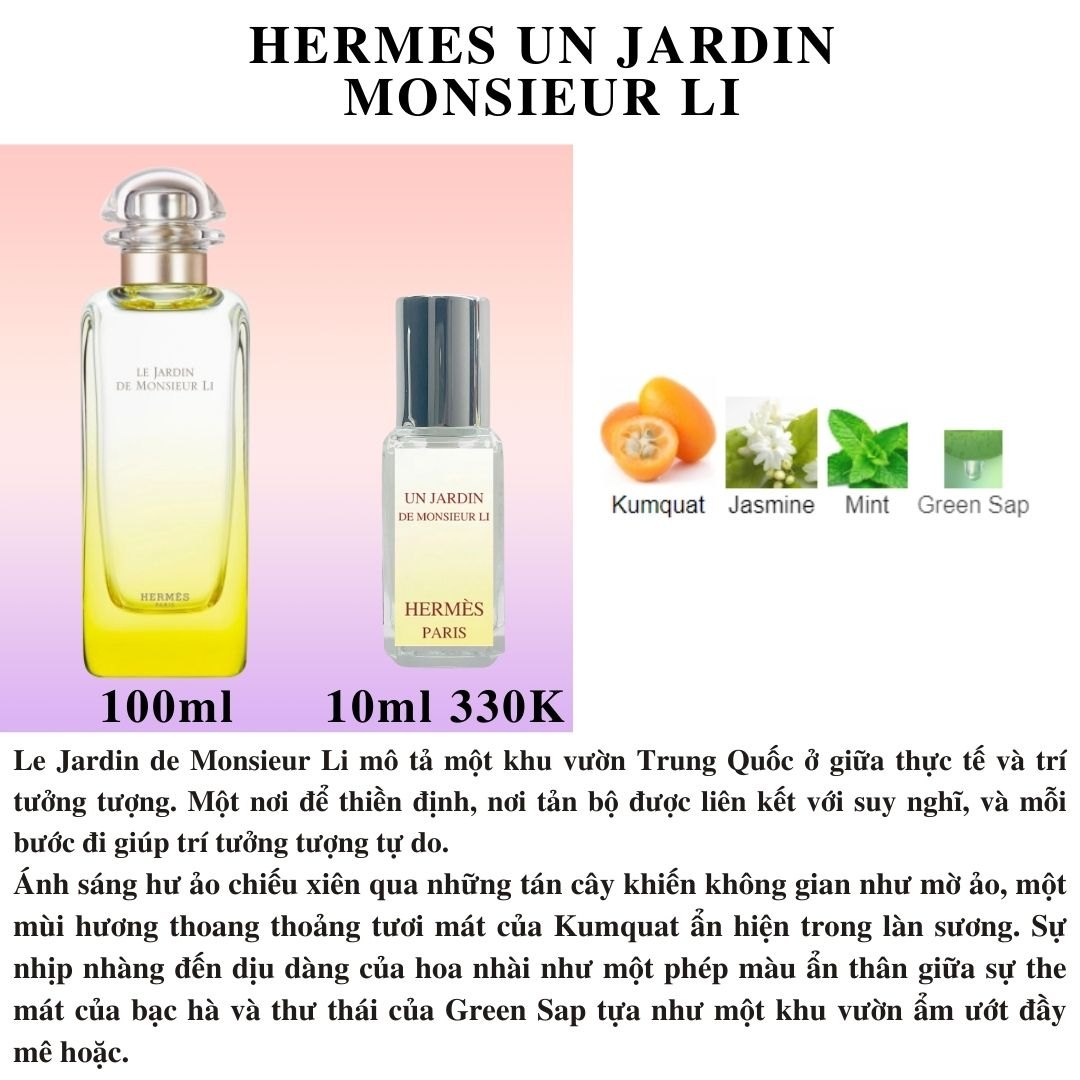 Hermes Collection - Chiết 10ml