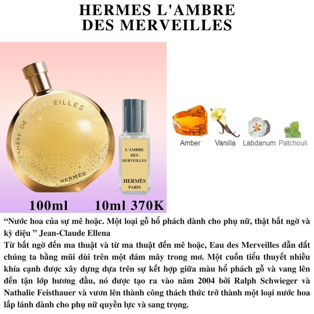 Hermes Collection - Chiết 10ml