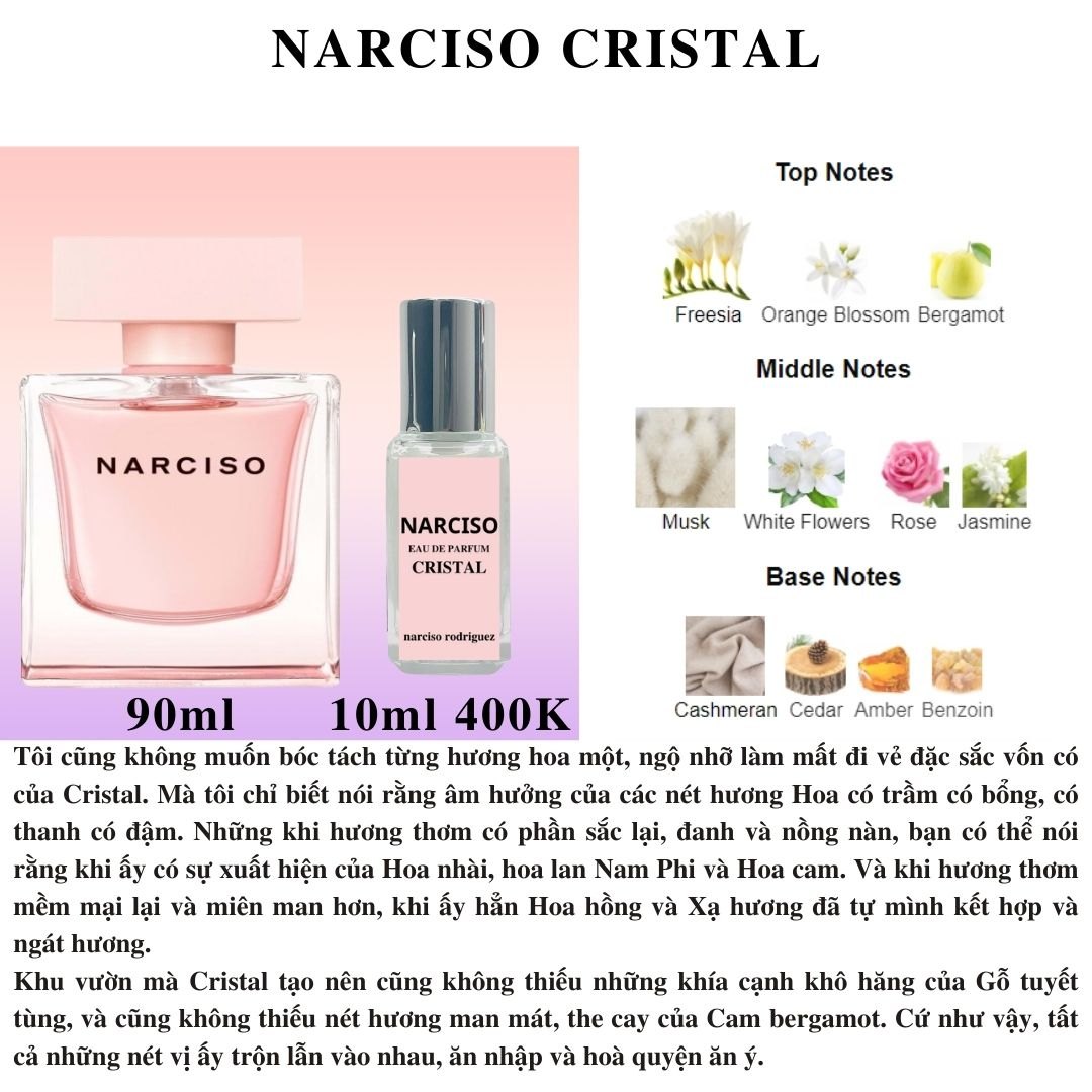 Nước hoa Nữ - Narciso Rodriguez Narciso Cristal EDP 2022