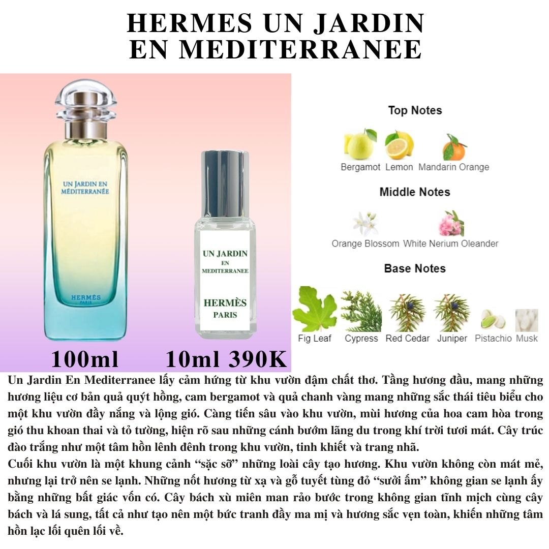 Hermes Collection - Chiết 10ml